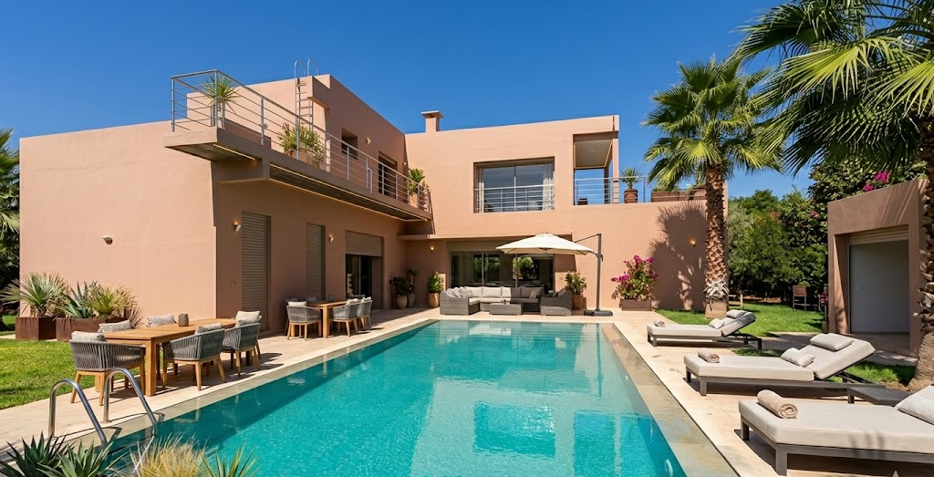 Belle villa de compagne avec piscine sur 5000m² belle vue sur l'Atlas