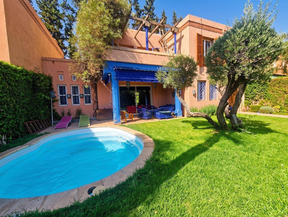 Villa de Style Authentique (Bocarra)  - dans une résidence sécurisé à Targa, Marrakech | LLD