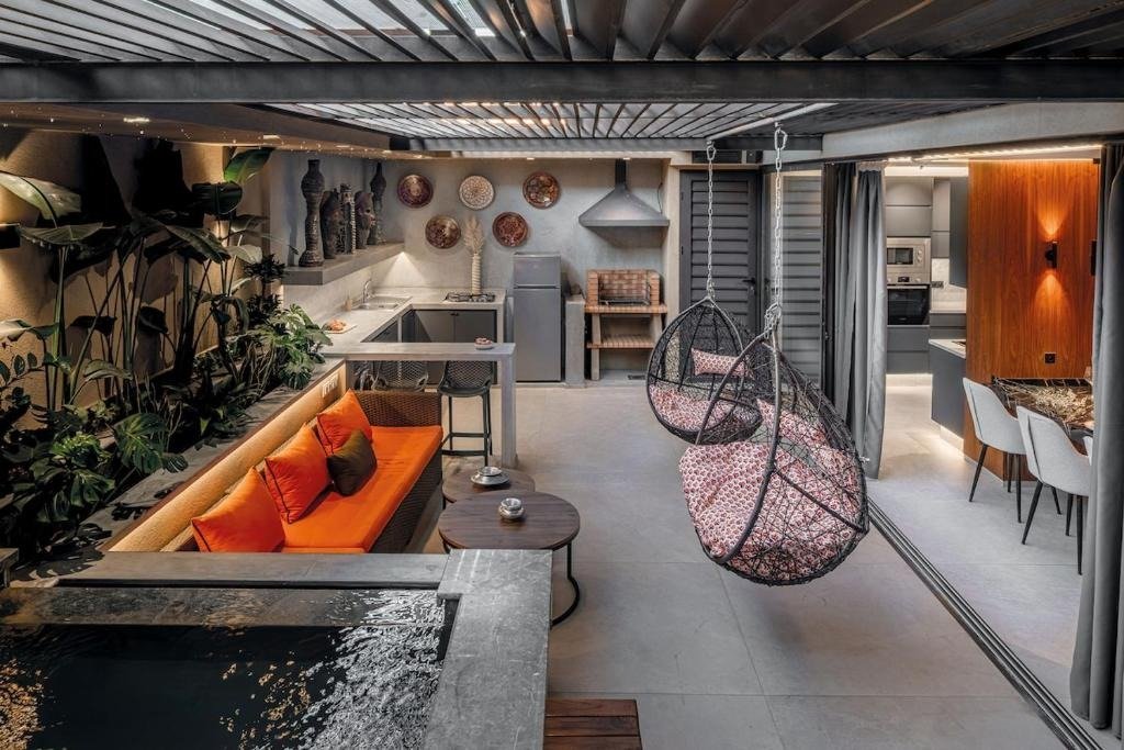 Appartement de prestige très bien meublé et hyper équipé avec terrasse, piscine et hammam privés