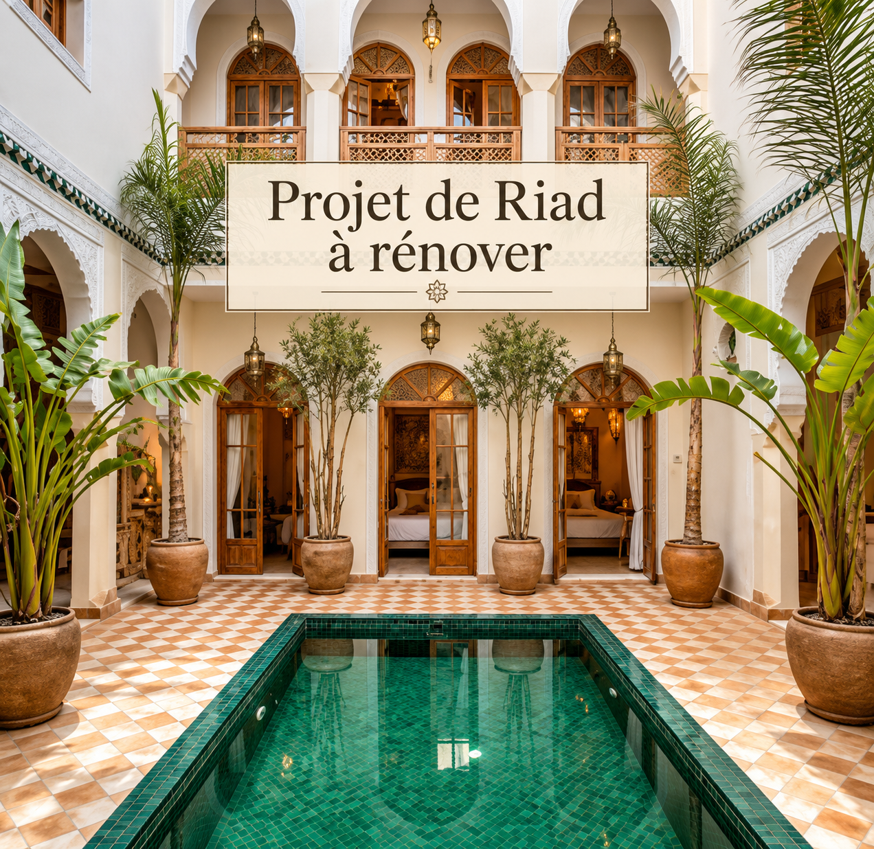 Superbe Projet autorisé de Riad Maison d'Hôtes (7 Chambres) – Bab Taghzout, Marrakech